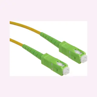 Maclean Mctv-433 Glasfaser-Kabel Sc/Apc Auf Sc/Apc Patchkabel Simplex Singlemode Glasfaserkabel Lichtwellenleiter Fiber Patch Cable Gelb/grün (3