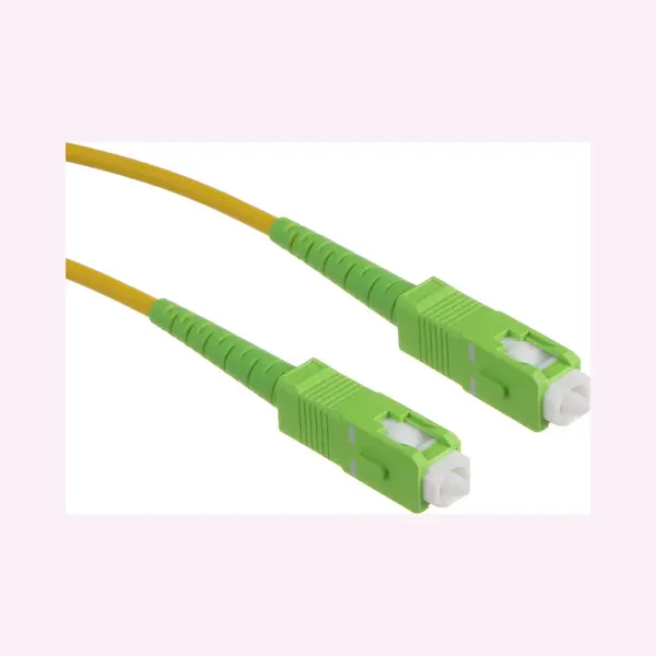 Maclean Mctv-433 Glasfaser-Kabel Sc/Apc Auf Sc/Apc Patchkabel Simplex Singlemode Glasfaserkabel Lichtwellenleiter Fiber Patch Cable Gelb/grün (3 thumbnail