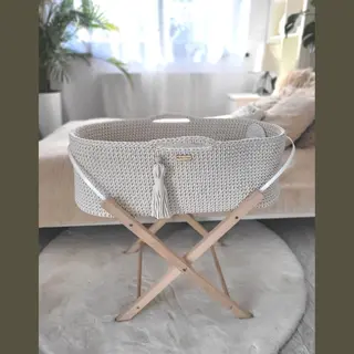 My Sweet Baby Moses Mand Boho Handgemaakt Met Standaard - Crft Me