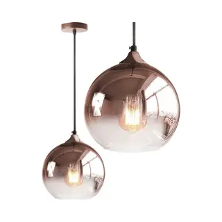 Toolight - Pendant Lamp App313-1cp Ball Metal - Glass E27 1-light Point