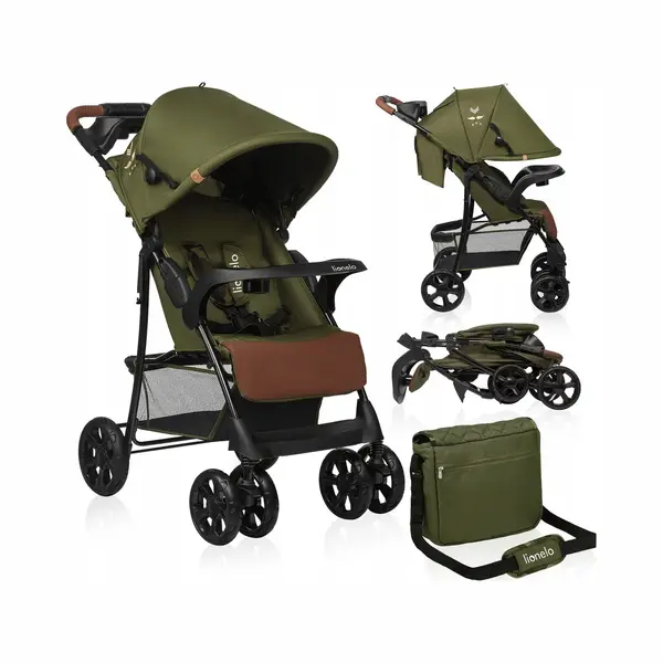 Lionelo Emma Plus Kinderwagen Bis Zu 15 Kg, Kindersportwagen, Leicht Modern Klein Buggy Mit Liegeposition, Zusammenklappbar, Große Räder, Großer thumbnail