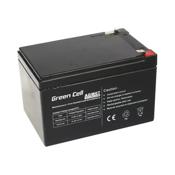 Green Cell Agm Battery 12V 12Ah - Batterie - 12.000 mAh Plombierte Bleisäure (Vrla) thumbnail