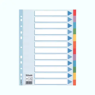 Esselte Multi-coloured Cardboard Dividers Leerer Registerindex Karton