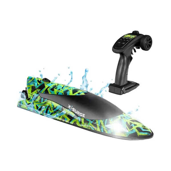 Overmax X-Surge Ferngesteuertes Rc Speedboat Rennboot Mit Led 35 Km/h 1200 MAh Akkus 30 Minuten Spaß Geschwindigkeitskontrolle Reichweite Bis Zu 100 thumbnail