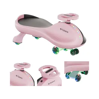 Tulano Focus 35 - Zwaartekracht Ride-On - Led-wielen - 360° Stuur - Tot 100 Kg - Roze