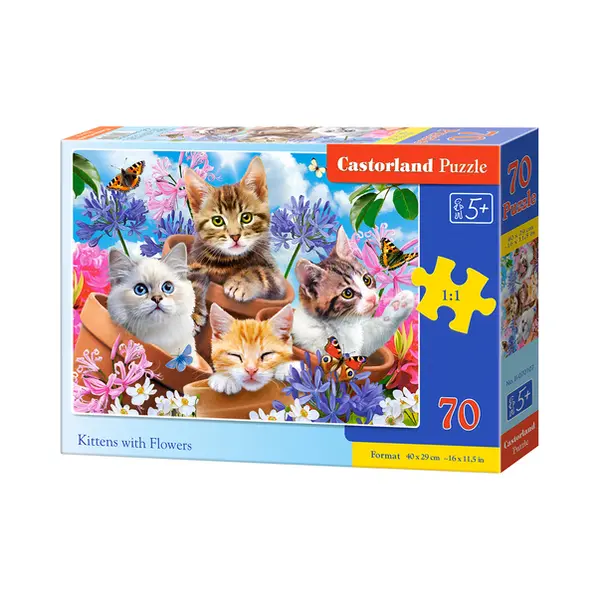 Castorland Kittens with Flowers - 70pcs thumbnail