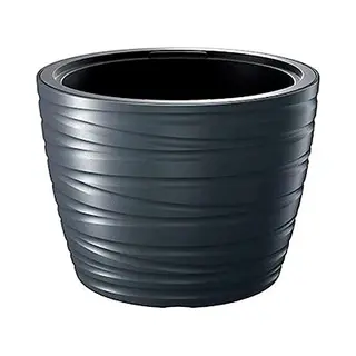Prosperplast Maze 22L Low Bucket Plastic Anthracite (L) X 37.5 (W) X 27.9 (H) Cm