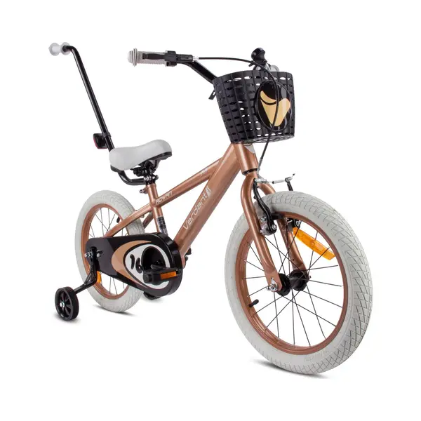Sun Baby Verdant Bike Kinderfiets Voor Jongens Van 4 Tot 6 Jaar, 16 Inch Cappuccino, Leeftijd 3 Tot 6 Jaar, Met Zijwieltjes, Duwstang, Handrem thumbnail