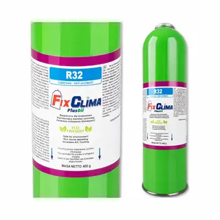 FixClima PlusOil R32 Vervangingsgas - 400g - Geschikt Voor R32 En R410A - Inclusief Smeerolie - Voor Airconditioning In Huis En Kantoor - Eco-Friendly