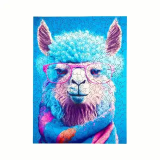 Milliwood - CI141 Houten Puzzel Xl Cheeky Alpaca | 3D Puzzels Bouwpakket | Hobby Speelgoed Voor Kinderen & Volwassenen | Wanddecoratie Woonkamer | 316