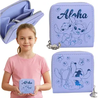 sarcia.eu Disney Stitch Portemonneetje Voor Meisjes, Portemonnee Voor Geld, Met Ritssluiting 9x9 Cm