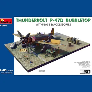 MiniArt Kit 48018 Thunderbolt P-47D Bubbletop With Base | Accessories. Big Set