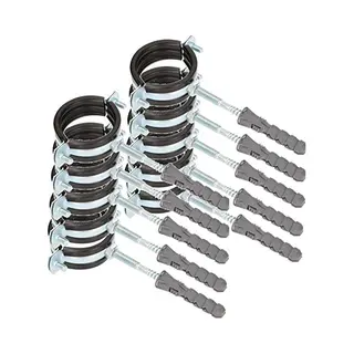 Kotarbau 10 Stuks Buisklemmen, Gegalvaniseerd Staal, 1", Zwart