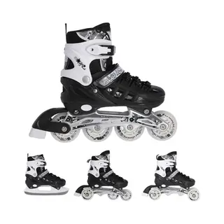 Nils Extreme 4-in-1 Inline / Ice Skates Black (NH10905)