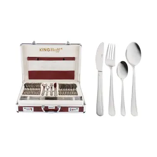 Kinghoff 3561 - Luxe Bestekset Koffer - 72 Delig - 12 Persoons - Modern Bestek