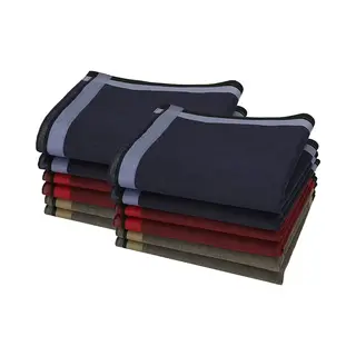 Heren Zakdoeken - Uni Donker 12 Stuks - Voordeelverpakking Katoenen Zakdoeken - 40 - Blauw