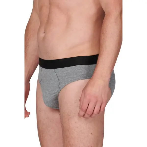 Entex Heren Slip - Elastisch Katoen Heren Onderbroek - Elastische Band - Antracite / Xl thumbnail