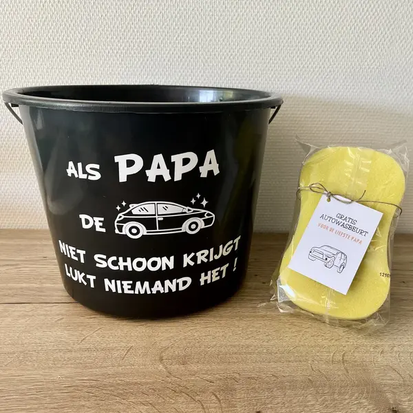 Asart Vaderdag Cadeau - Autowasset| Papa’s Poets Set | Cadeau Voor Papa | Autopoets Set | Verjaardag Vader | Als Papa Zijn Auto Niet Schoon Krijgt Lukt thumbnail