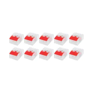 Bes Led Lasklem Slim Set 10 Stuks - 2 Polig Met Klemmetjes - Rood