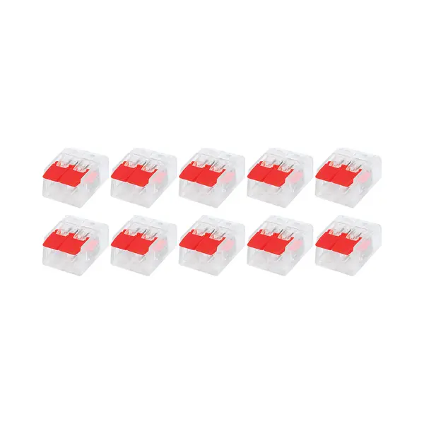 Bes Led Lasklem Slim Set 10 Stuks - 2 Polig Met Klemmetjes - Rood thumbnail