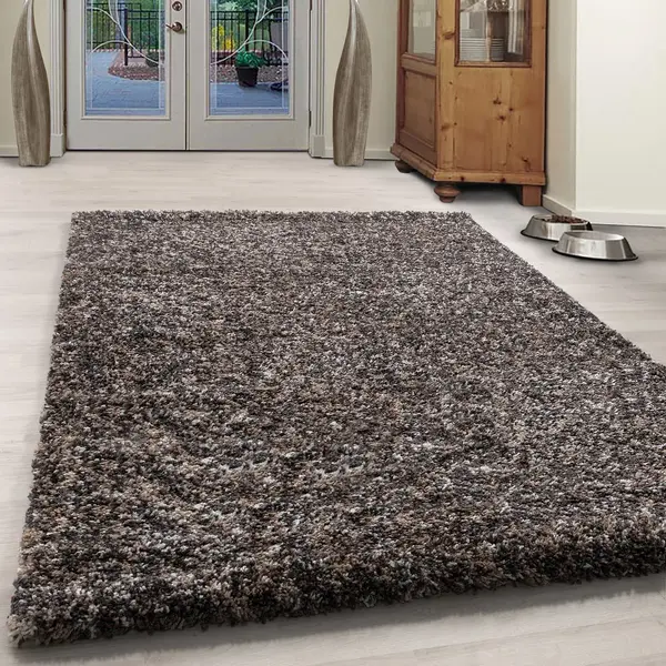 Muratap Rainbow Soft Shaggy Hoogpolig Vloerkleed Taupe- 200x290 Cm thumbnail