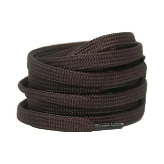 Platte Schoenveters 8mm Polyester Donkerbruin 150cm