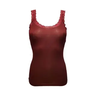 Toker Dames Hemd Kant 211/1 Deluxe - Maat M - Modal - Bordeaux