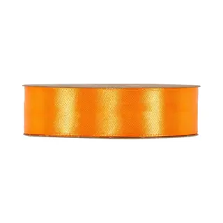 Lint - Oranje - 50m X 25mm | Double Satin Classic | Dubbelzijdig Luxe Satijnen Lint | Feestlint Op Rol | Satijn Lint | Cadeaulint