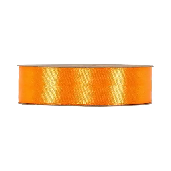 Lint - Oranje - 50m X 25mm | Double Satin Classic | Dubbelzijdig Luxe Satijnen Lint | Feestlint Op Rol | Satijn Lint | Cadeaulint thumbnail