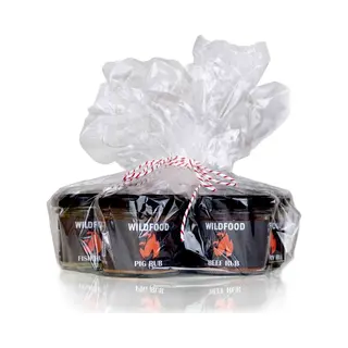 WildFood - Dry Bbq Rub - Geschenk Verpakking - Barbecue Kruiden - Kruiden & Specerijen - Kruiden Pakket - Cadeau Set - Kado Tip - Glazen Herbruikbare