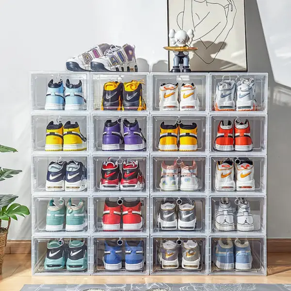 Schoenendoos - Sneakerbox - Shoebox - Schoenenbox - Hat Oranizer - Display Modelauto's - Schoenen - Sneakers - Pumps - Transparant / Make-up / thumbnail