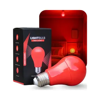 Roodlicht Indraailamp - Stimuleert Melatonine En Ondersteunt Bioritme - Flikkervrije Verlichting Voor Betere Slaap - E27 - Energiezuinige Rood Licht