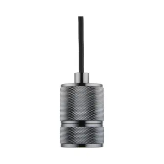 Lighto Pendel Zwart Titanium E27 Fitting - Classic - 1.5m Snoer - Met Plafondkap