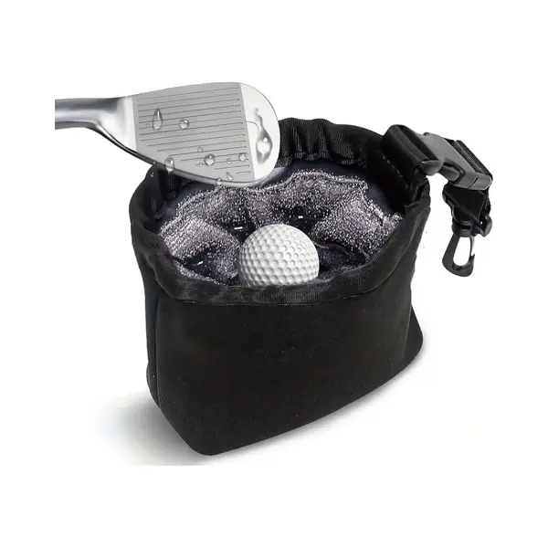 GolfClean Pro - Die Reinigungstasche Für Clubs Und Bälle - Golf Zubehör - Schwarz - Geschenkset thumbnail