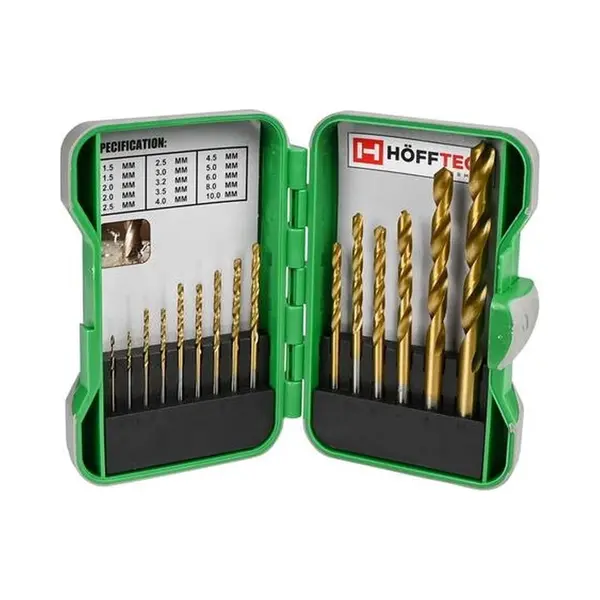 Benson Tools Höfftech Borenset - Metaalboren - Ijzerboor Hss 1, 5 T/m 10mm - 15-delig thumbnail