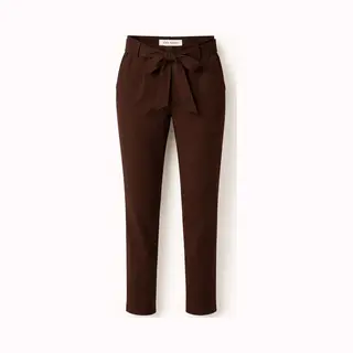 Ann Gissy 1201 Travelbroek Met Lintceintuur Bruin - Kreukherstellend