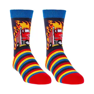naft Kindersokken | Grappige Sokken | Happy Socks Printjes | Print, Brandweer | Kleur, Meerkleurig | Maat, 31-34 | 6 Paar Voordeelpakket