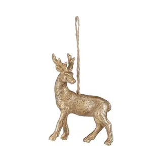 Kerst Ornament Hert Goud - L8xB3xH9, 5
