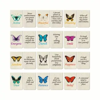 Viwado® 12x Inspirerende Magnetische Vlinder Bladwijzers – Quotes Bookmark Set – Sterke Pagina Clips Voor Lezers