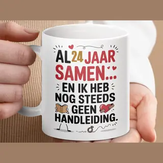 sublimeer Mok Al 24 Jaar Samen Grappig Jubileum Cadeau Idee, Trouwdag Anniversary Mug, Verjaardag, Cadeau Voor Partner, Koppels, Vrienden , Getrouwd Mok