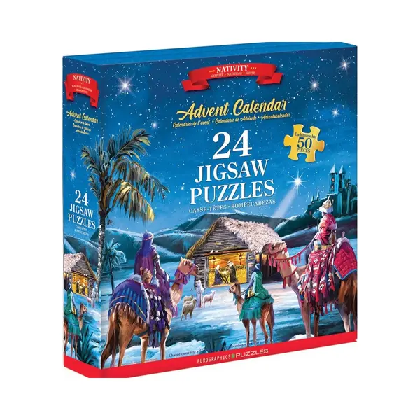Eurographics Adventskalender - Weihnachtskrippe - 24 Puzzles 50 Teile Puzzle Eurographics-9924-5918 thumbnail