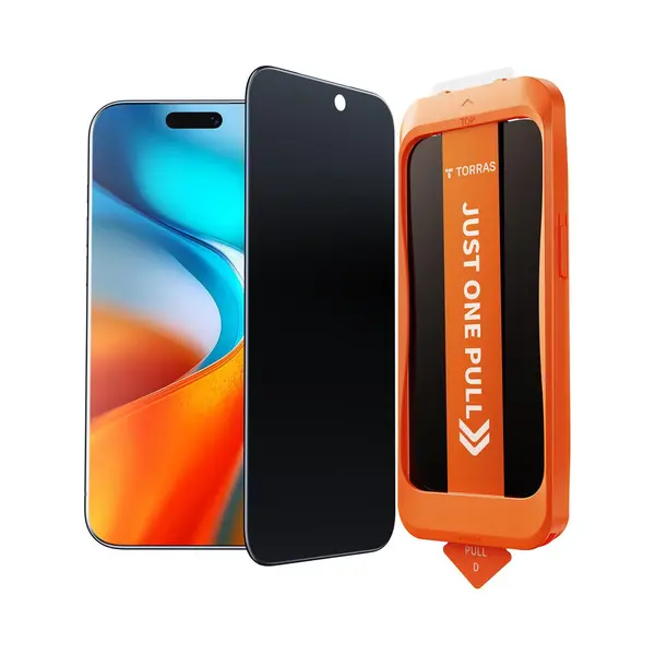 Torras Install Master Privacy Series (1 Stk., Apple IPhone 17 Pro Max), Smartphone Schutzfolie, Schwarz thumbnail
