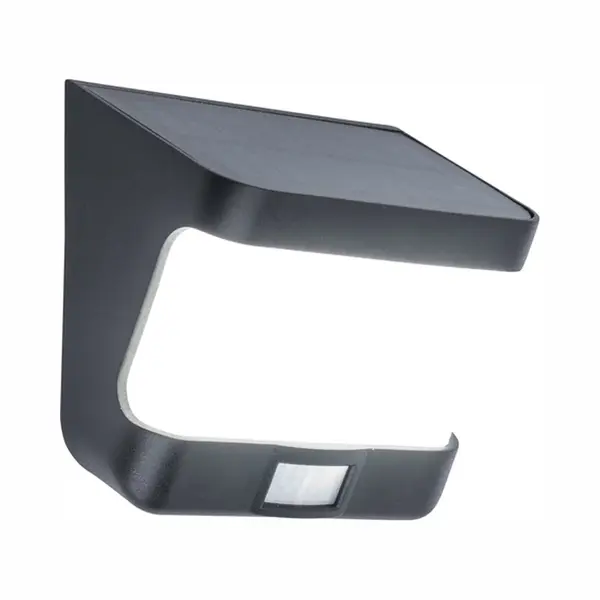 Lutec Try - Außenwandleuchte Mit Solarsensor - 12, 5 X 11, 8 X 6, 9 Cm - 8W Led Inkl - IP54 - Schwarz thumbnail
