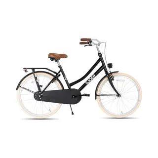 Sjoef City Meisjesfiets 26 Inch - Kinderfiets 10, 11, 12, 13, 14 Jaar - Oma Fiets 26 Inch Meisje - Zwart