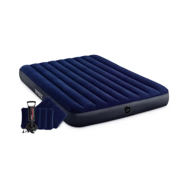 Intex DuraBeam Classic Downy Queen Tweepersoonsmatras Blauw Unisex thumbnail
