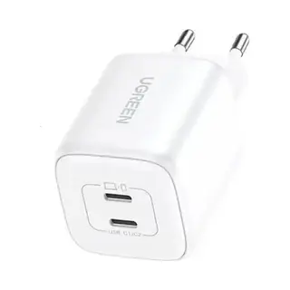 Ugreen - Wall Charger X526 (65154) - 2x Usb-C, GaN, Fast Charger, 45W - White (45 W), Usb Ladegerät, Weiss