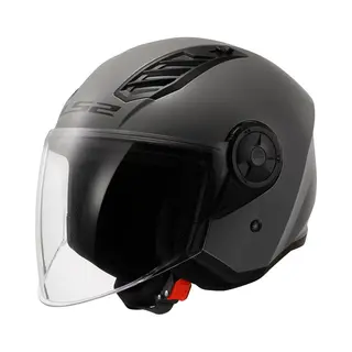 Open Faced Motorcycle Helmet. LS2 Airflow Ii Ece 22.06 Nardo Grey