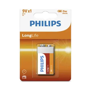 9V LongLife Batterij Philips