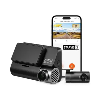 70mai A810 4K Dash Cam Front And Rear, Dual Dash Camera For Cars With Starvis 2 Hdr Night Vision, 4G Lte Support, Adas, Built In Gps & WiFi, 24/7