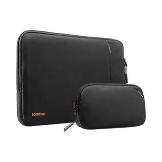 TomTom Tomtoc A13D2D1GP Defender-A13 Laptop-Sleeve Kit 2-teilig, 14 Zoll Größe, Schwarz